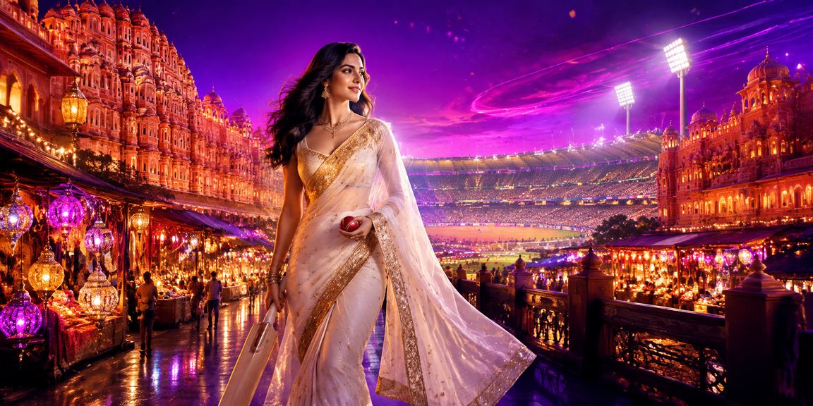 Jaipur cricket betting venue featuring traditional attire